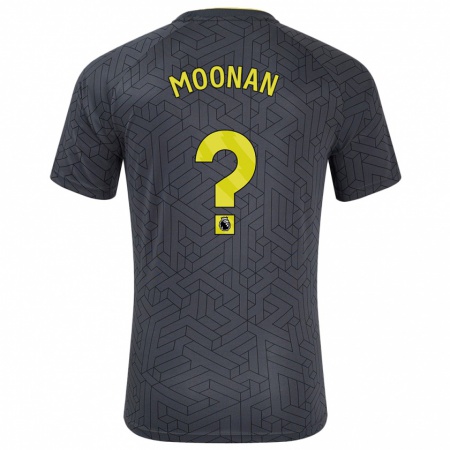 Kandiny Heren Bradley Moonan #0 Zwart Geel Uitshirt Uittenue 2024/25 T-Shirt