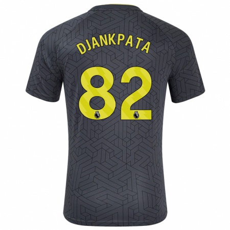 Kandiny Heren Halid Djankpata #82 Zwart Geel Uitshirt Uittenue 2024/25 T-Shirt