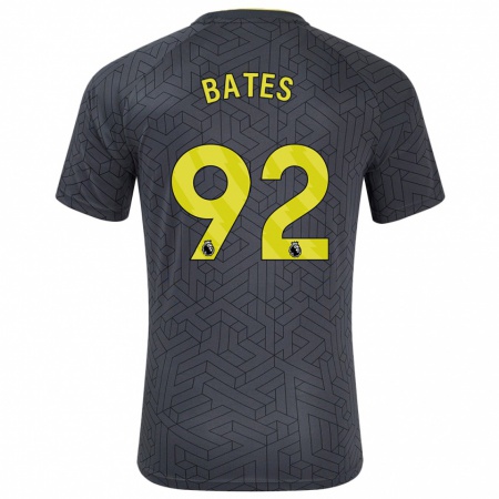 Kandiny Heren Callum Bates #92 Zwart Geel Uitshirt Uittenue 2024/25 T-Shirt