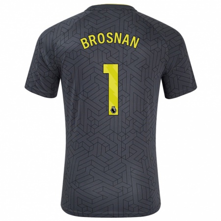 Kandiny Uomo Maglia Courtney Brosnan #1 Nero Giallo Kit Gara Away 2024/25 Maglietta