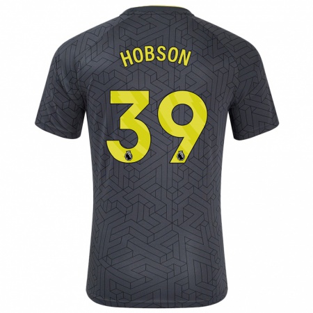 Kandiny Heren Issy Hobson #39 Zwart Geel Uitshirt Uittenue 2024/25 T-Shirt