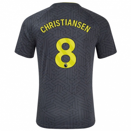 Kandiny Heren Izzy Christiansen #8 Zwart Geel Uitshirt Uittenue 2024/25 T-Shirt