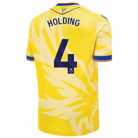 Kandiny Heren Rob Holding #4 Geel Uitshirt Uittenue 2024/25 T-Shirt