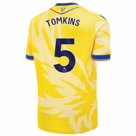 Kandiny Heren James Tomkins #5 Geel Uitshirt Uittenue 2024/25 T-Shirt