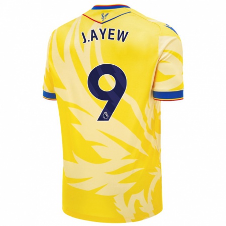 Kandiny Heren Jordan Ayew #9 Geel Uitshirt Uittenue 2024/25 T-Shirt