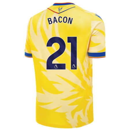 Kandiny Uomo Maglia Skye Bacon #21 Giallo Kit Gara Away 2024/25 Maglietta