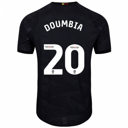 Kandiny Heren Mamadou Doumbia #20 Zwart Wit Uitshirt Uittenue 2024/25 T-Shirt