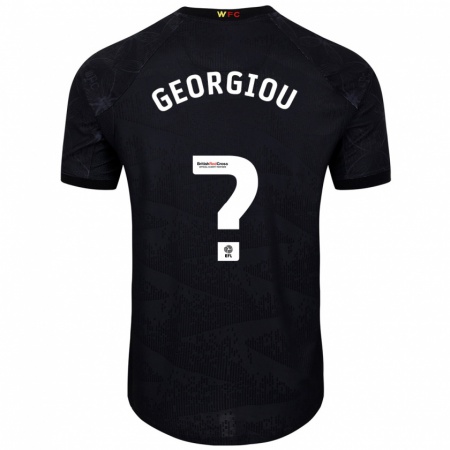 Kandiny Heren Thomas Georgiou #0 Zwart Wit Uitshirt Uittenue 2024/25 T-Shirt België