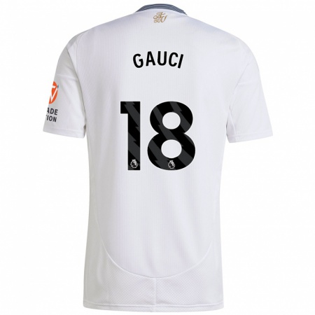 Kandiny Heren Joe Gauci #18 Wit Uitshirt Uittenue 2024/25 T-Shirt