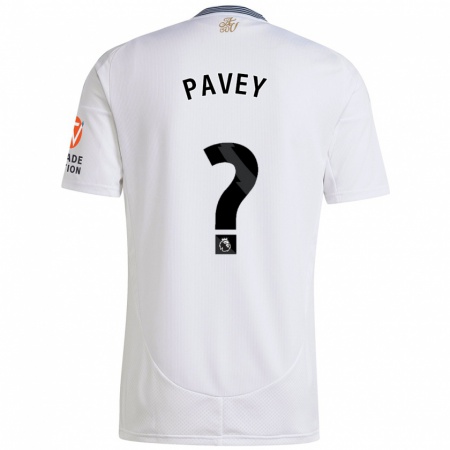 Kandiny Heren Charlie Pavey #0 Wit Uitshirt Uittenue 2024/25 T-Shirt