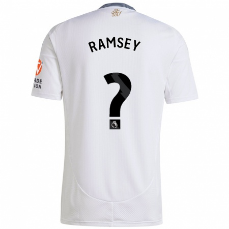 Kandiny Heren Cole Ramsey #0 Wit Uitshirt Uittenue 2024/25 T-Shirt