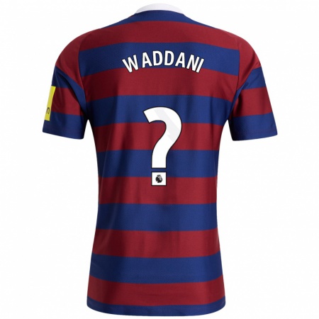 Kandiny Heren Mohamed Waddani #0 Bordeauxrood Marineblauw Uitshirt Uittenue 2024/25 T-Shirt