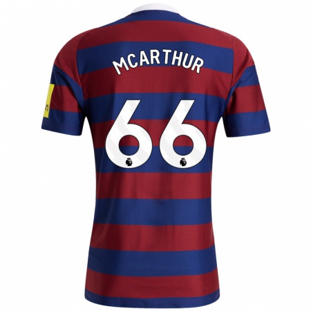 Kandiny Uomo Maglia Charlie Mcarthur #66 Borgogna Blu Navy Kit Gara Away 2024/25 Maglietta