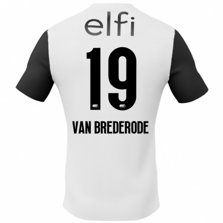 Kandiny Heren Myron Van Brederode #19 Wit Zwart Uitshirt Uittenue 2024/25 T-Shirt