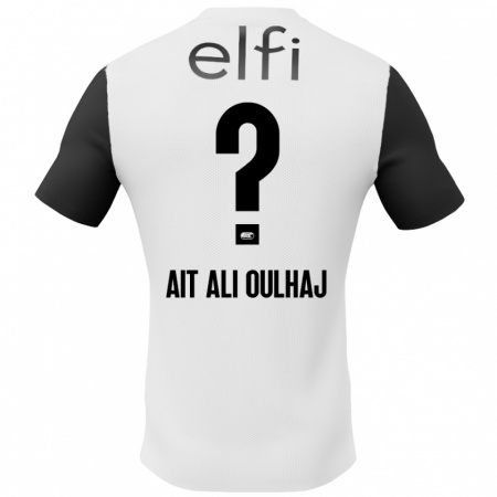 Kandiny Heren Adam Ait Ali Oulhaj #0 Wit Zwart Uitshirt Uittenue 2024/25 T-Shirt