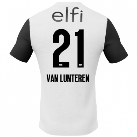 Kandiny Heren Desiree Van Lunteren #21 Wit Zwart Uitshirt Uittenue 2024/25 T-Shirt