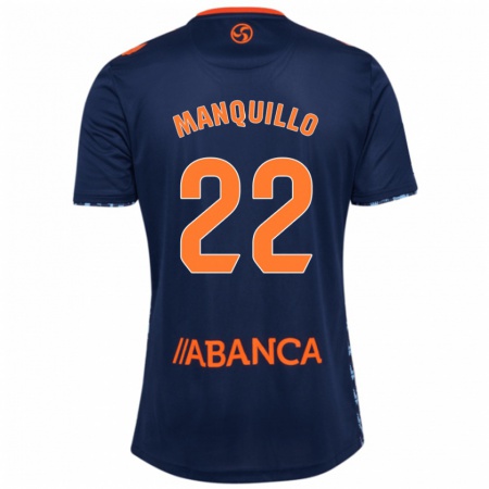 Kandiny Heren Javier Manquillo #22 Marineblauw Uitshirt Uittenue 2024/25 T-Shirt