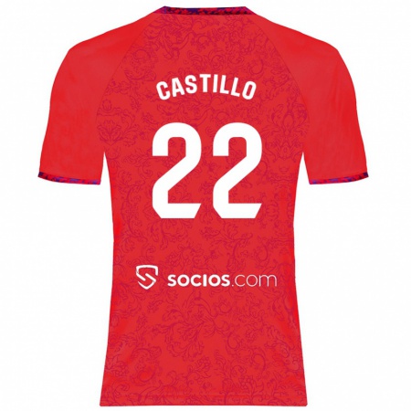 Kandiny Hombre Camiseta José Castillo #22 Rojo 2ª Equipación 2024/25 La Camisa México