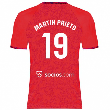 Kandiny Heren Cristina Martín-Prieto Gutiérrez #19 Rood Uitshirt Uittenue 2024/25 T-Shirt