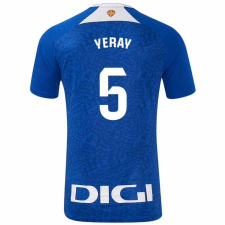 Kandiny Heren Yeray Álvarez #5 Koningsblauw Uitshirt Uittenue 2024/25 T-Shirt