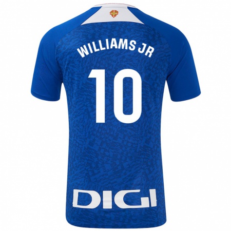 Kandiny Heren Nico Williams #10 Koningsblauw Uitshirt Uittenue 2024/25 T-Shirt