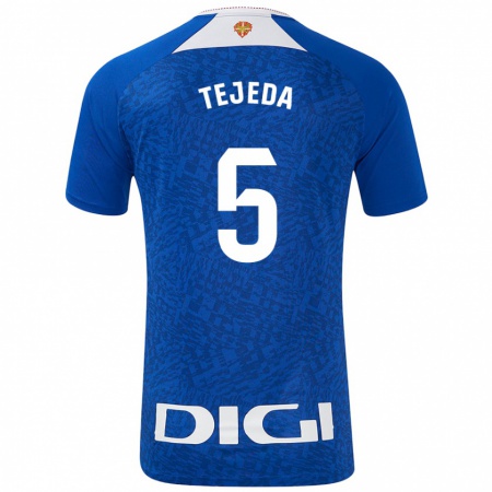 Kandiny Heren Diego Tejeda #5 Koningsblauw Uitshirt Uittenue 2024/25 T-Shirt