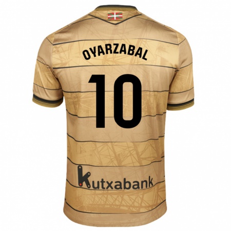 Kandiny Heren Mikel Oyarzabal #10 Bruin Uitshirt Uittenue 2024/25 T-Shirt