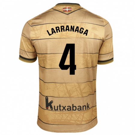 Kandiny Heren Aitor Larrañaga #4 Bruin Uitshirt Uittenue 2024/25 T-Shirt