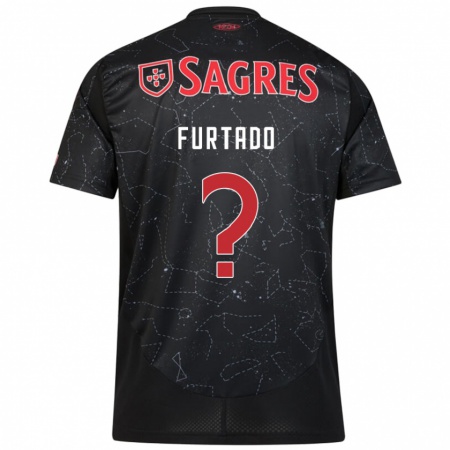 Kandiny Uomo Maglia Mauro Furtado #0 Nero Rosso Kit Gara Away 2024/25 Maglietta