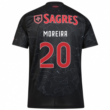 Kandiny Heren André Moreira #20 Zwart Rood Uitshirt Uittenue 2024/25 T-Shirt