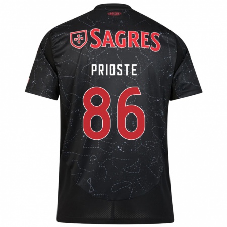 Kandiny Herren Diogo Prioste #86 Schwarz Rot Auswärtstrikot Trikot 2024/25 T-Shirt Österreich