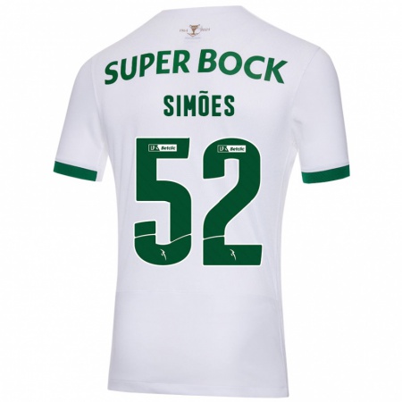 Kandiny Heren João Simões #52 Wit Groen Uitshirt Uittenue 2024/25 T-Shirt