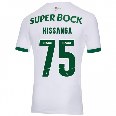 Kandiny Heren Manuel Kissanga #75 Wit Groen Uitshirt Uittenue 2024/25 T-Shirt