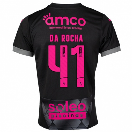 Kandiny Heren Yanis Da Rocha #41 Zwart Roze Uitshirt Uittenue 2024/25 T-Shirt