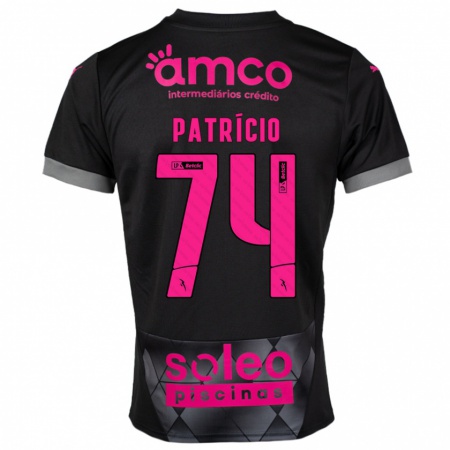 Kandiny Heren Nuno Patrício #74 Zwart Roze Uitshirt Uittenue 2024/25 T-Shirt