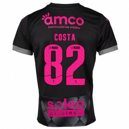 Kandiny Heren Gui Costa #82 Zwart Roze Uitshirt Uittenue 2024/25 T-Shirt