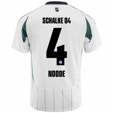 Kandiny Heren Steve Noode #4 Wit Groen Uitshirt Uittenue 2024/25 T-Shirt