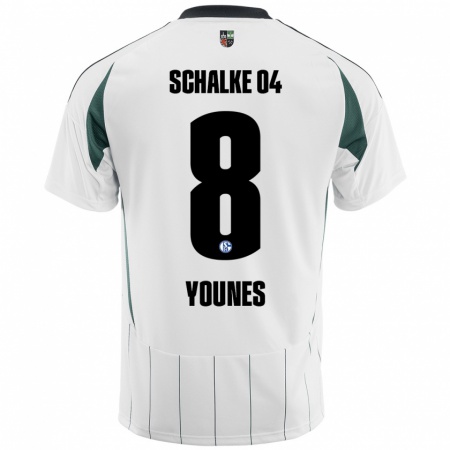 Kandiny Heren Amin Younes #8 Wit Groen Uitshirt Uittenue 2024/25 T-Shirt