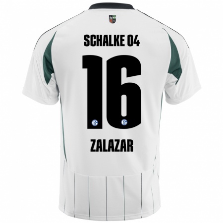 Kandiny Heren Mauro Zalazar #16 Wit Groen Uitshirt Uittenue 2024/25 T-Shirt