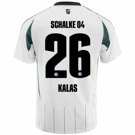 Kandiny Heren Tomas Kalas #26 Wit Groen Uitshirt Uittenue 2024/25 T-Shirt