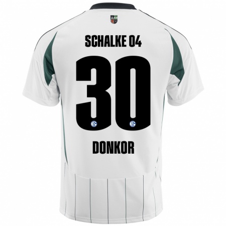 Kandiny Heren Anton Donkor #30 Wit Groen Uitshirt Uittenue 2024/25 T-Shirt