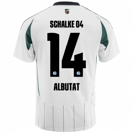 Kandiny Heren Tim Albutat #14 Wit Groen Uitshirt Uittenue 2024/25 T-Shirt