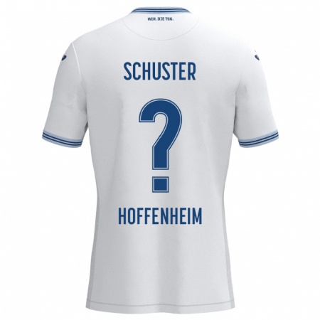 Kandiny Hombre Camiseta Julian Schuster #0 Blanco Azul 2ª Equipación 2024/25 La Camisa México