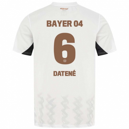 Kandiny Herren Elia Datené #6 Weiß Schwarz Auswärtstrikot Trikot 2024/25 T-Shirt Österreich