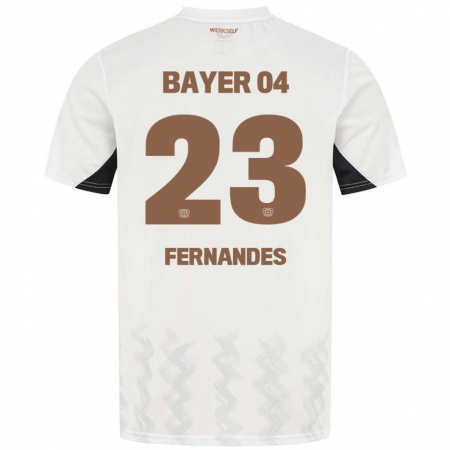 Kandiny Heren Tyron Fernandes #23 Wit Zwart Uitshirt Uittenue 2024/25 T-Shirt