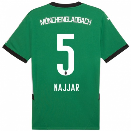 Kandiny Heren Jamil Najjar #5 Groen Wit Uitshirt Uittenue 2024/25 T-Shirt