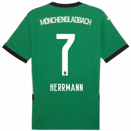 Kandiny Heren Patrick Herrmann #7 Groen Wit Uitshirt Uittenue 2024/25 T-Shirt