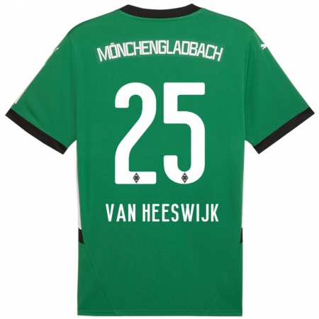 Kandiny Heren Amber Van Heeswijk #25 Groen Wit Uitshirt Uittenue 2024/25 T-Shirt