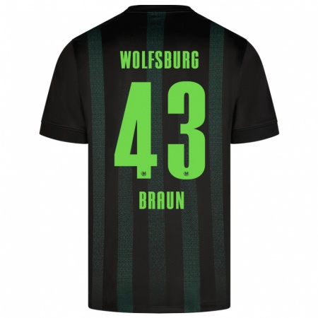 Kandiny Herren Manuel Braun #43 Dunkelgrün Auswärtstrikot Trikot 2024/25 T-Shirt Österreich