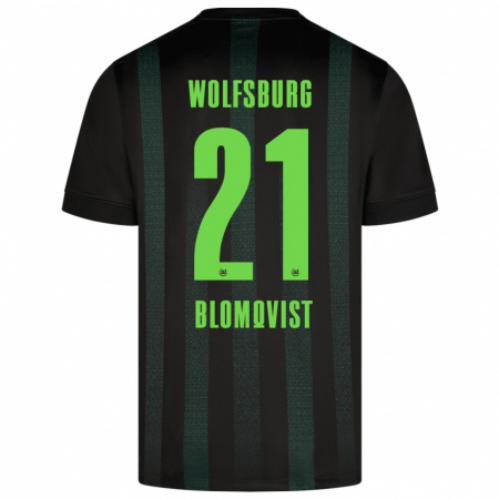 Kandiny Herren Rebecka Blomqvist #21 Dunkelgrün Auswärtstrikot Trikot 2024/25 T-Shirt Österreich